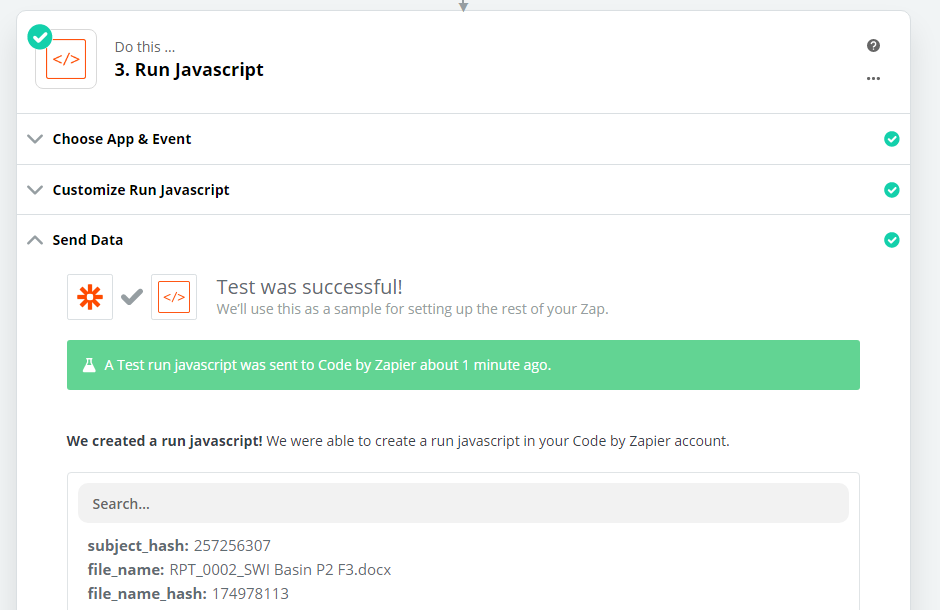 Custom data processing using JavaScript